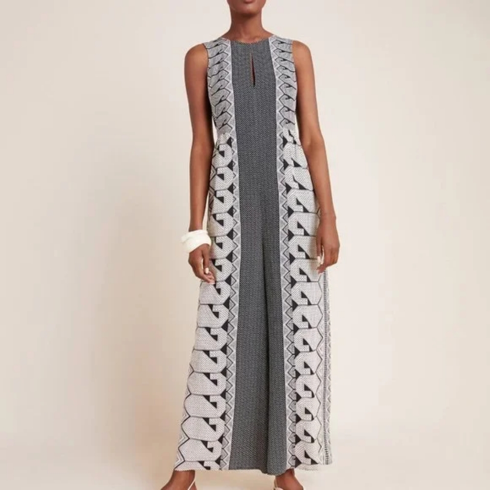 Anthropologie Hayes Geometric Wide-Leg Jumpsuit